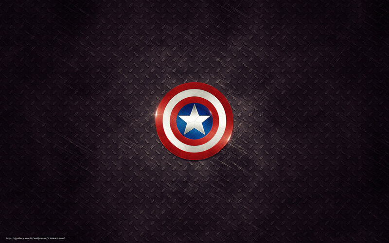 Captain America shield on metal