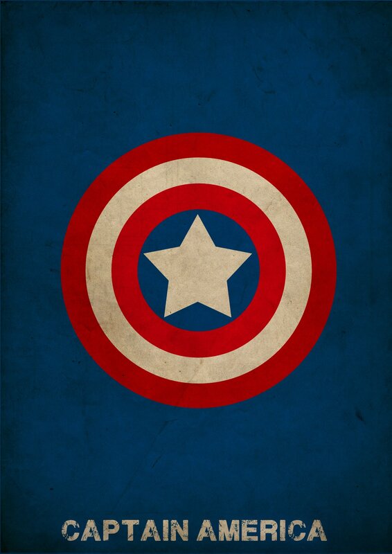 Captain America shield poster