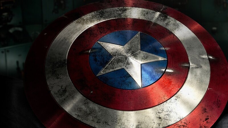 Captain America Shield — Red, Dramatic, Photograph, Star, Metal, Blue