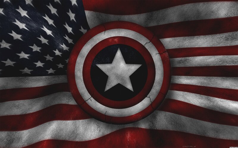 Captain America Shield — Red, Patriotic