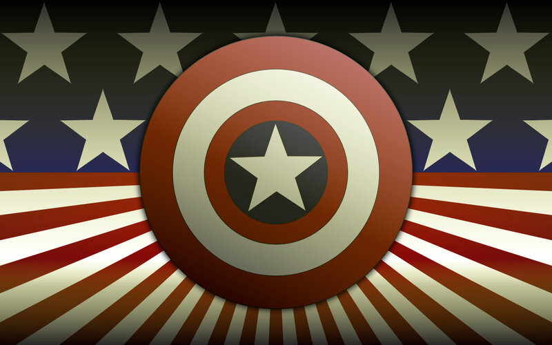 Captain America shield with stars