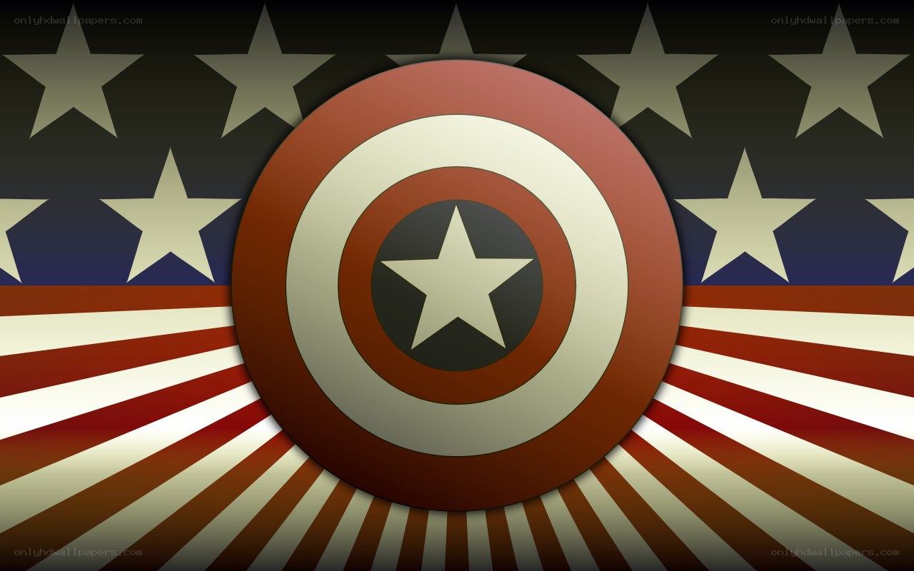 Captain America shield with stars