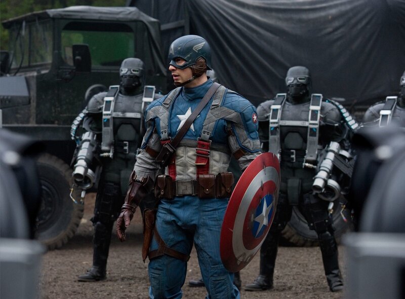 Captain America Standing — Blue, Dramatic