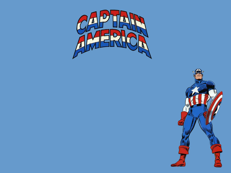 Captain America Standing — Blue, Heroic