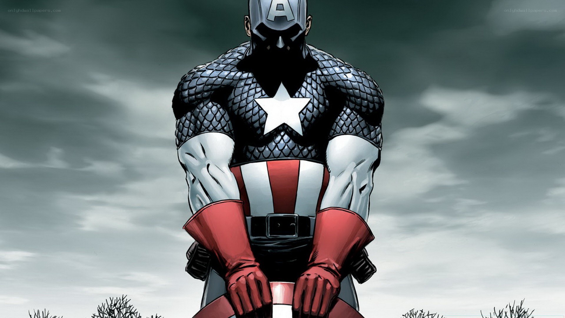 Captain America stands ready