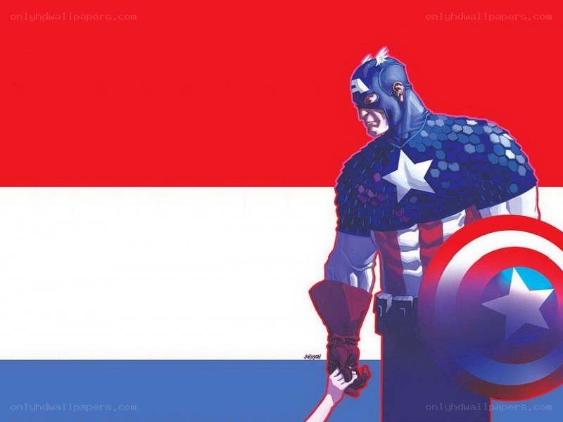 Captain America stands ready