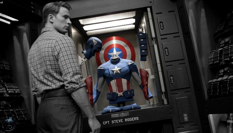 Captain America suit display