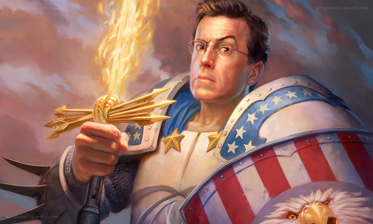 Captain America with a torch