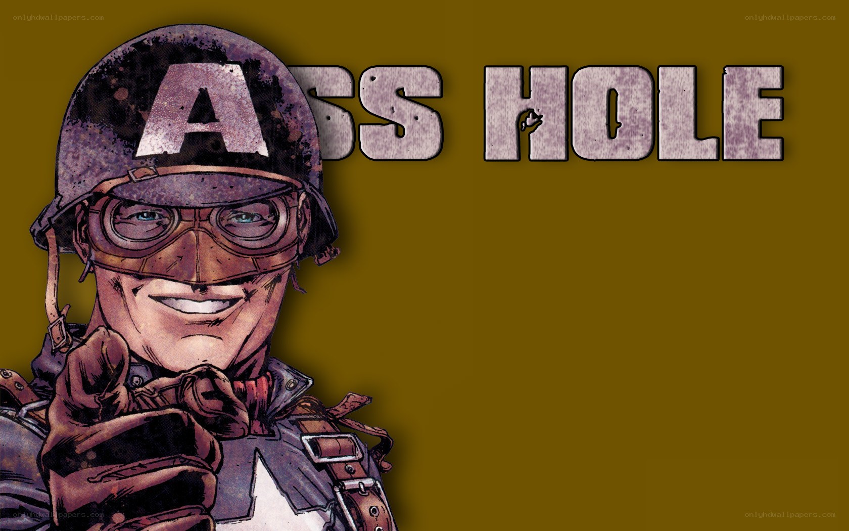 Captain America with 'Asshole' text