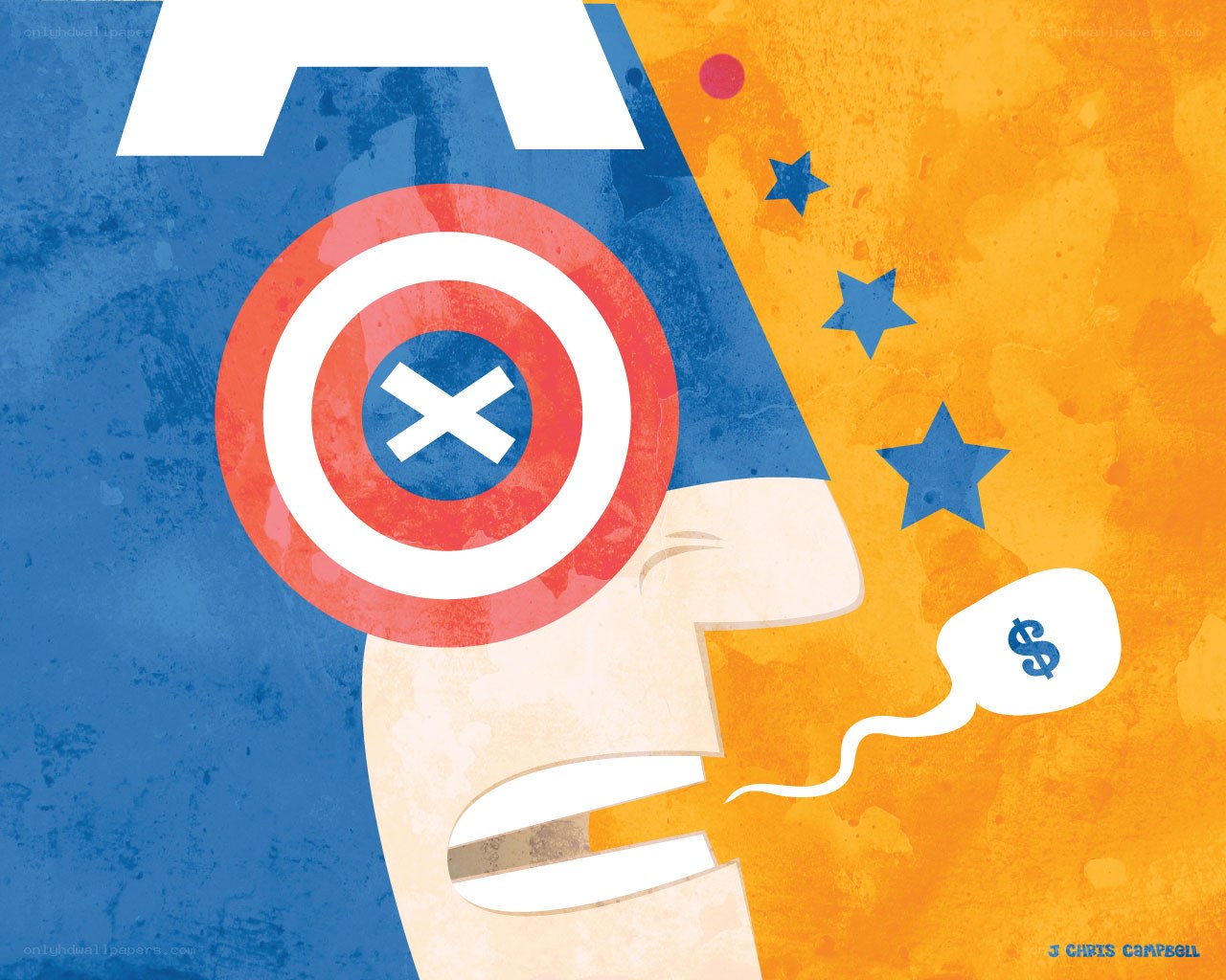 Captain America with dollar sign