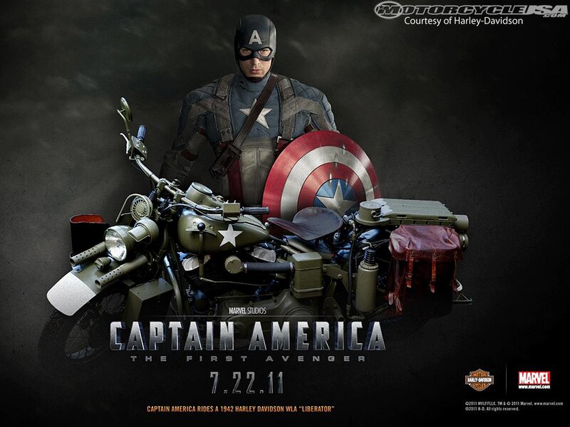 Captain America with Motorcycle