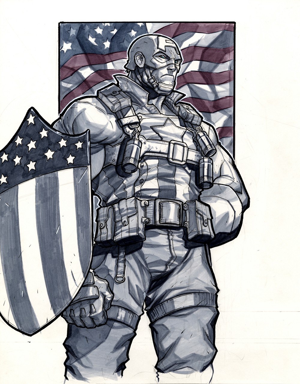 Captain America with shield