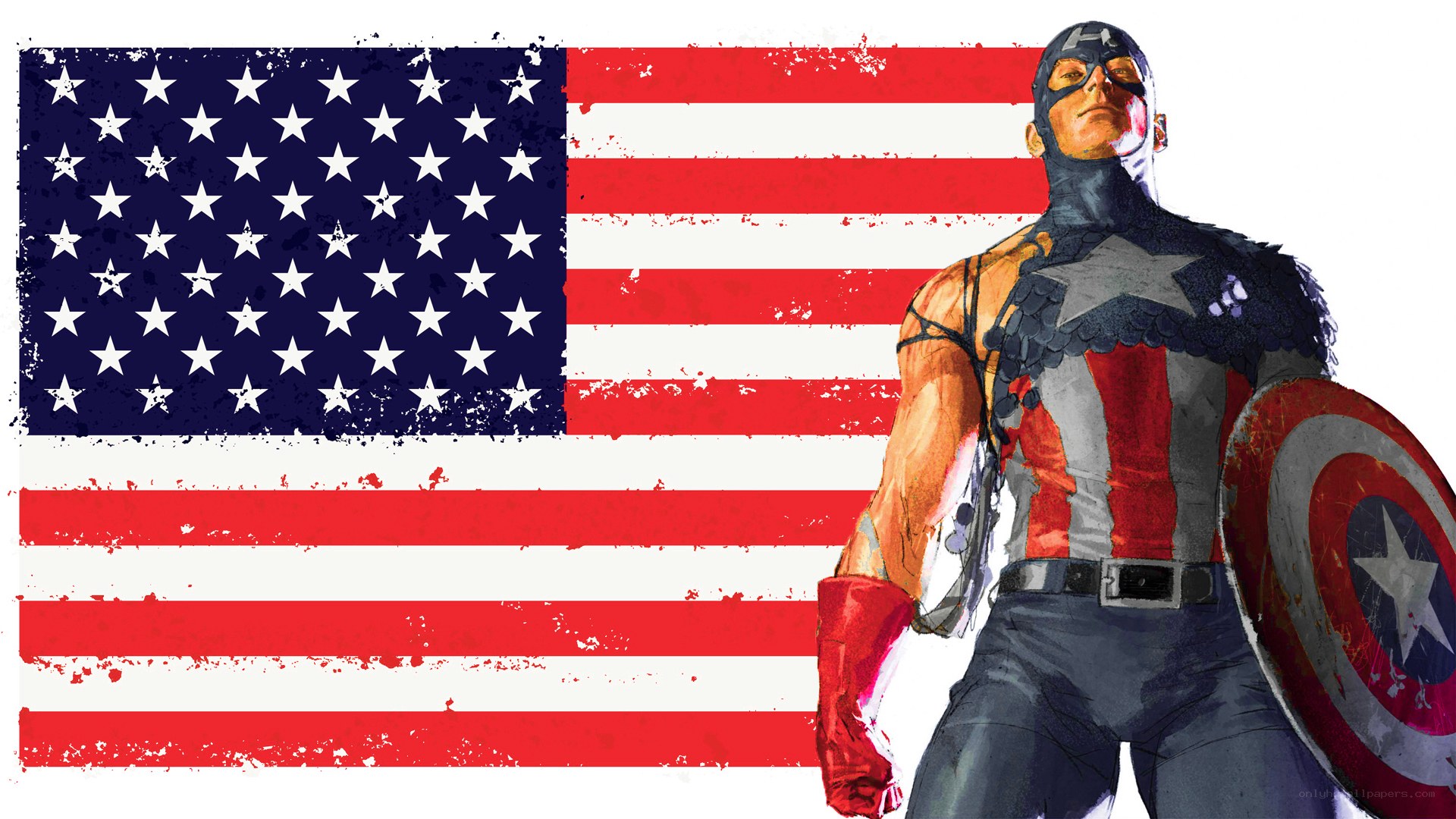 Captain America with shield