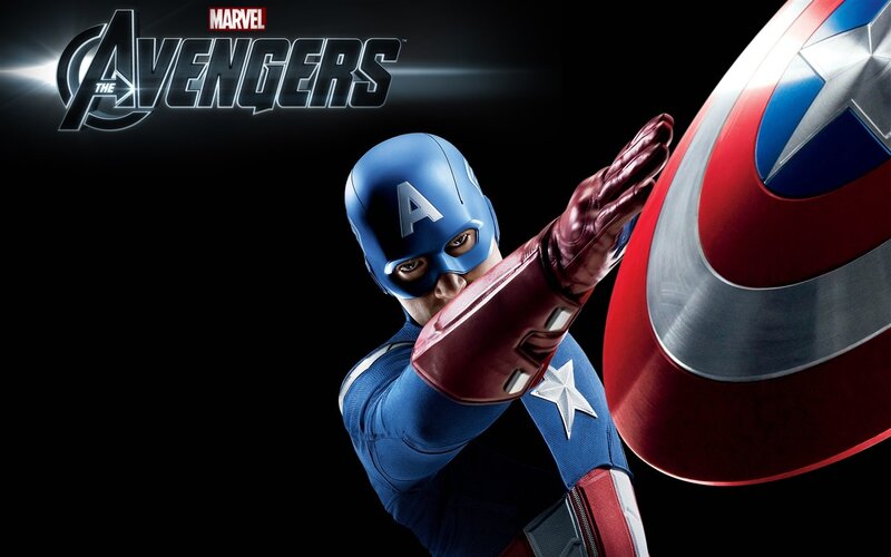 Captain America with Shield — Blue