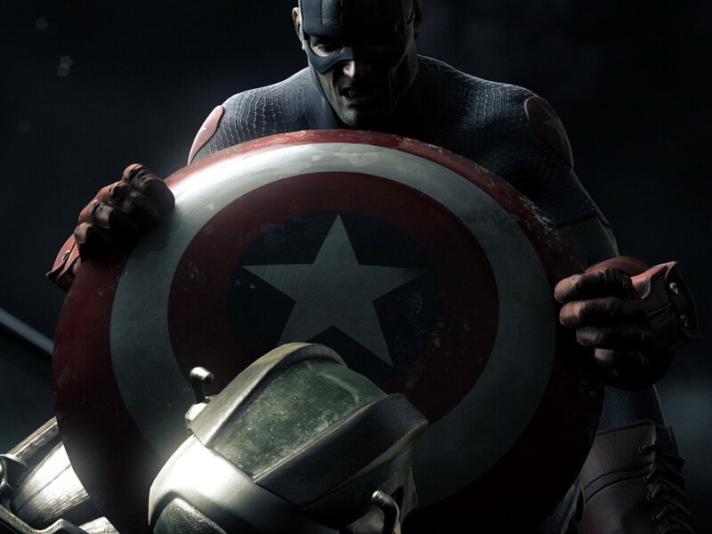 Captain America with Shield — Red