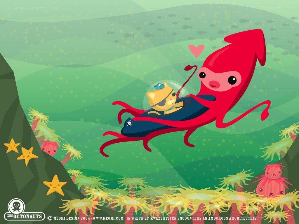 Captain Barnacles and a squid