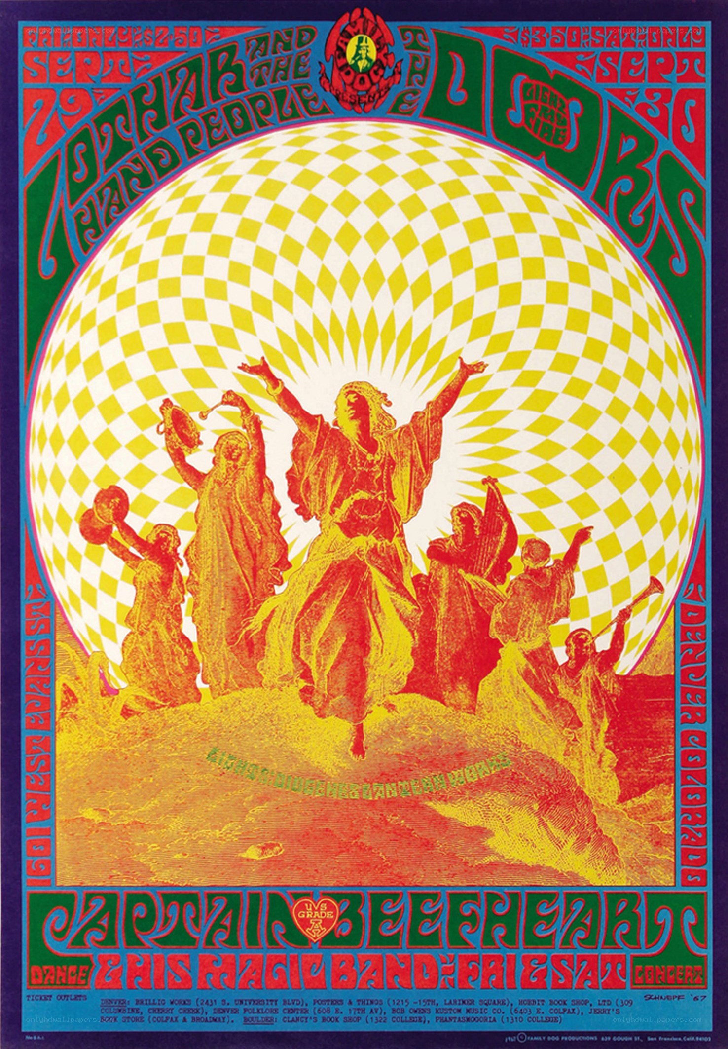 Captain Beefheart concert poster