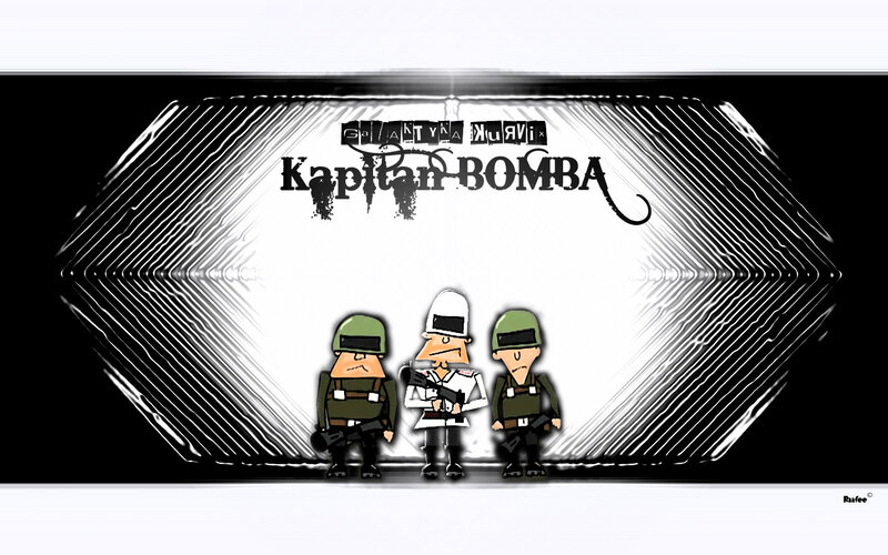 Captain Bomba cartoon illustration