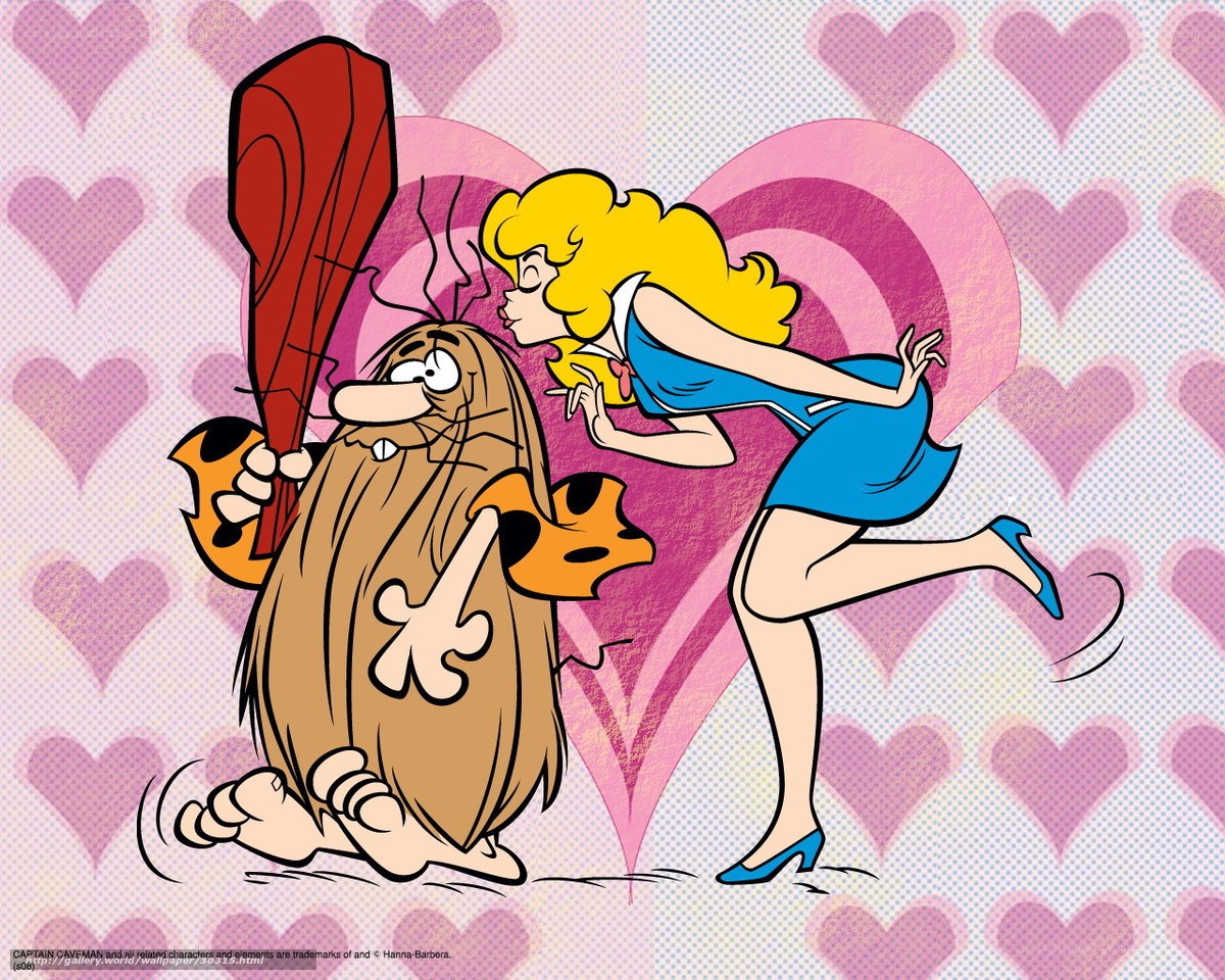 Captain Caveman and a woman