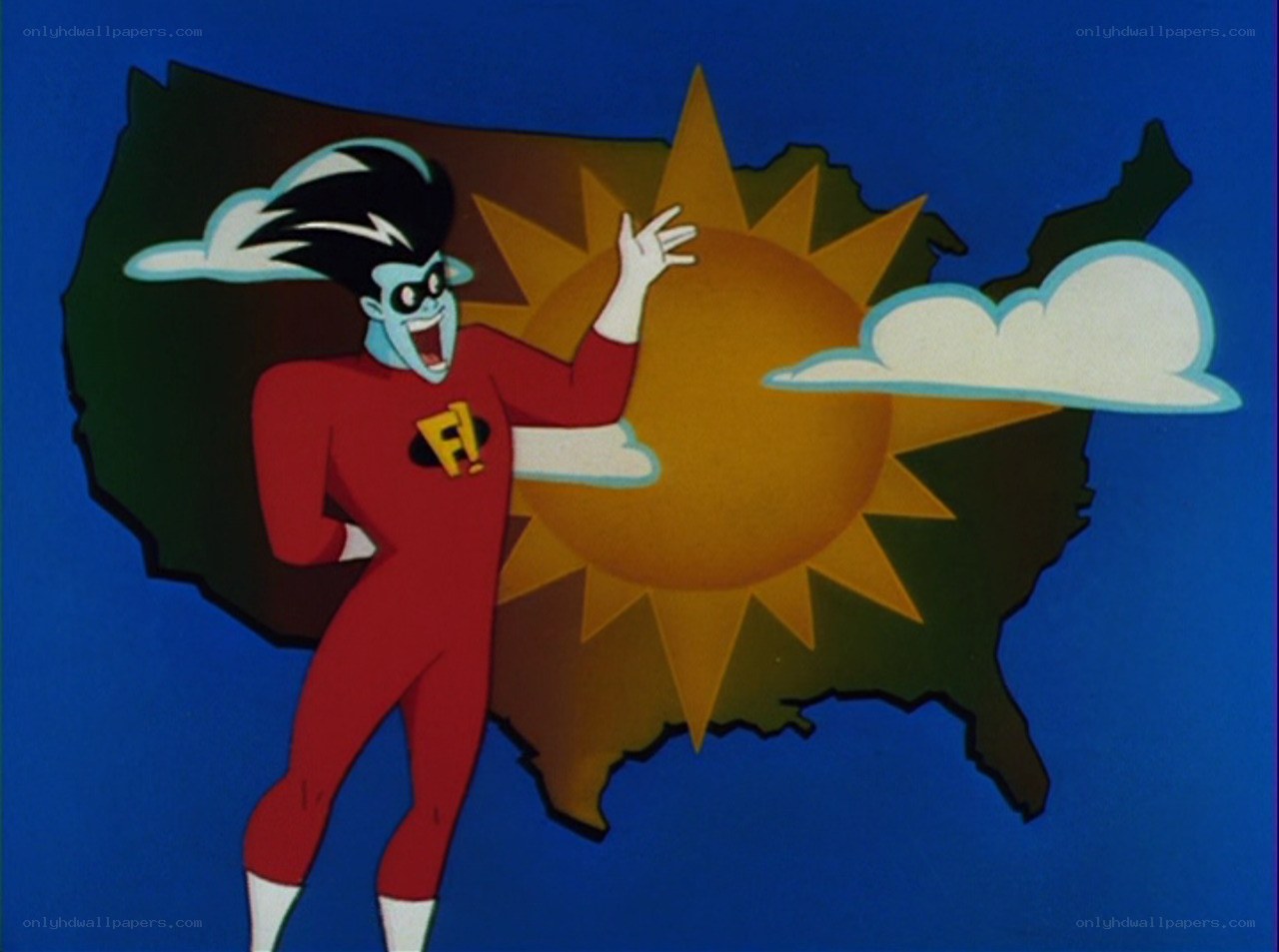Captain Cold in front of USA map