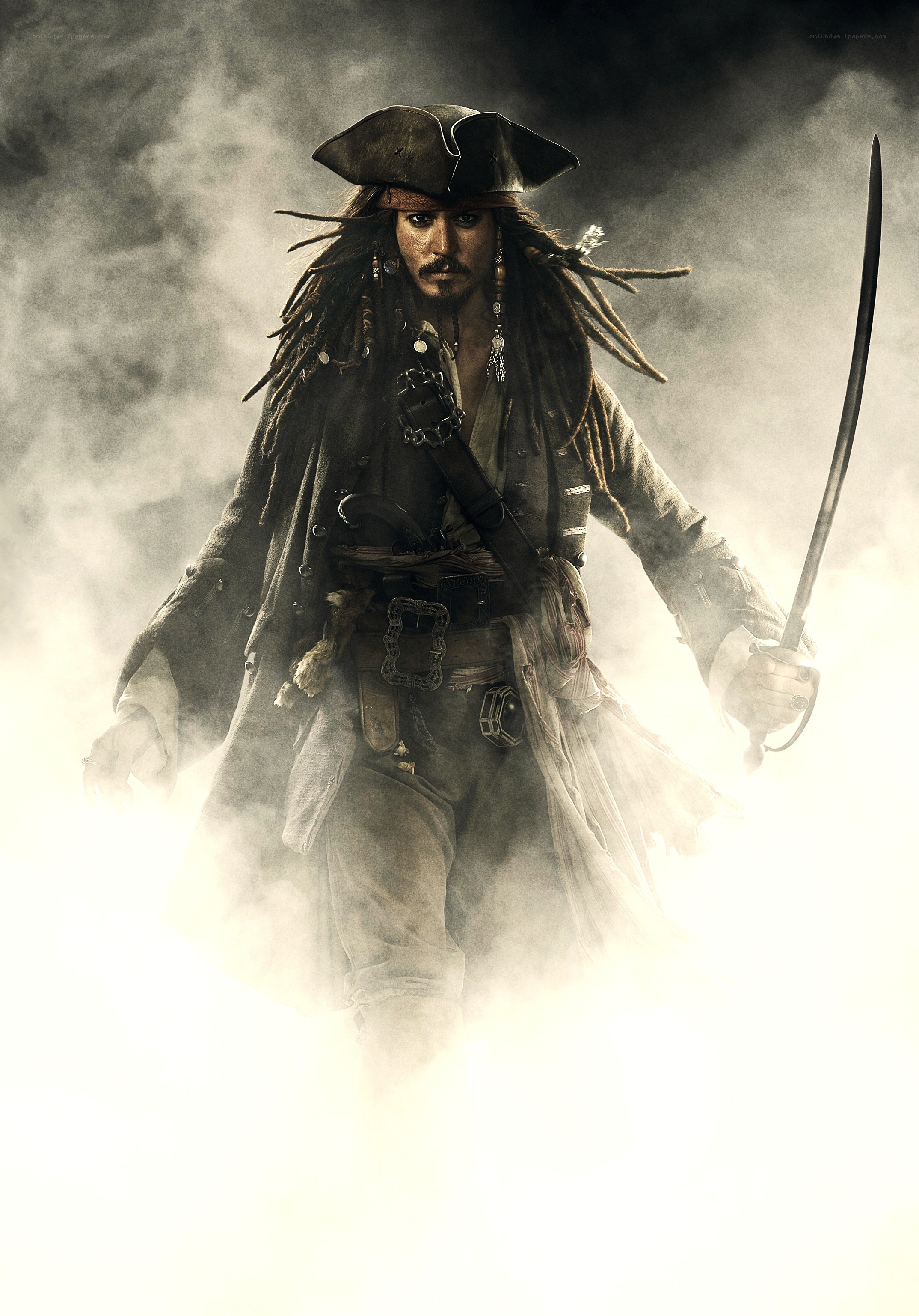 Captain Jack Sparrow in smoke