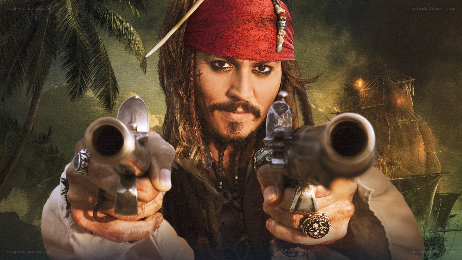 Captain Jack Sparrow with pistols