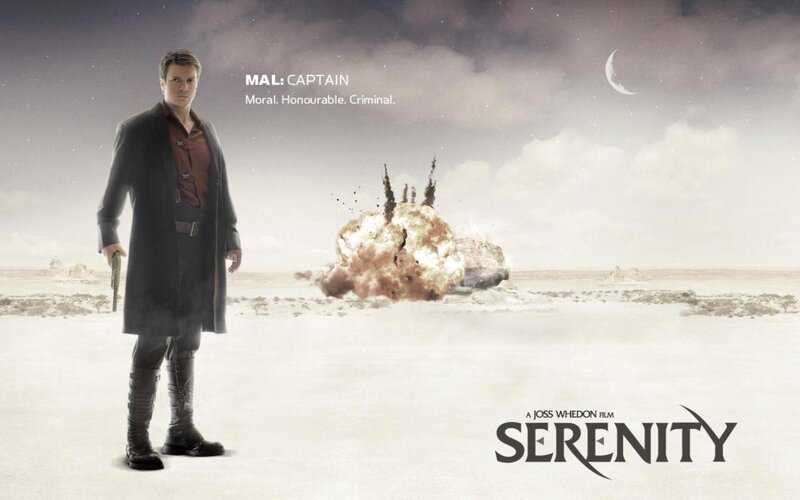 Captain Mal in a desert