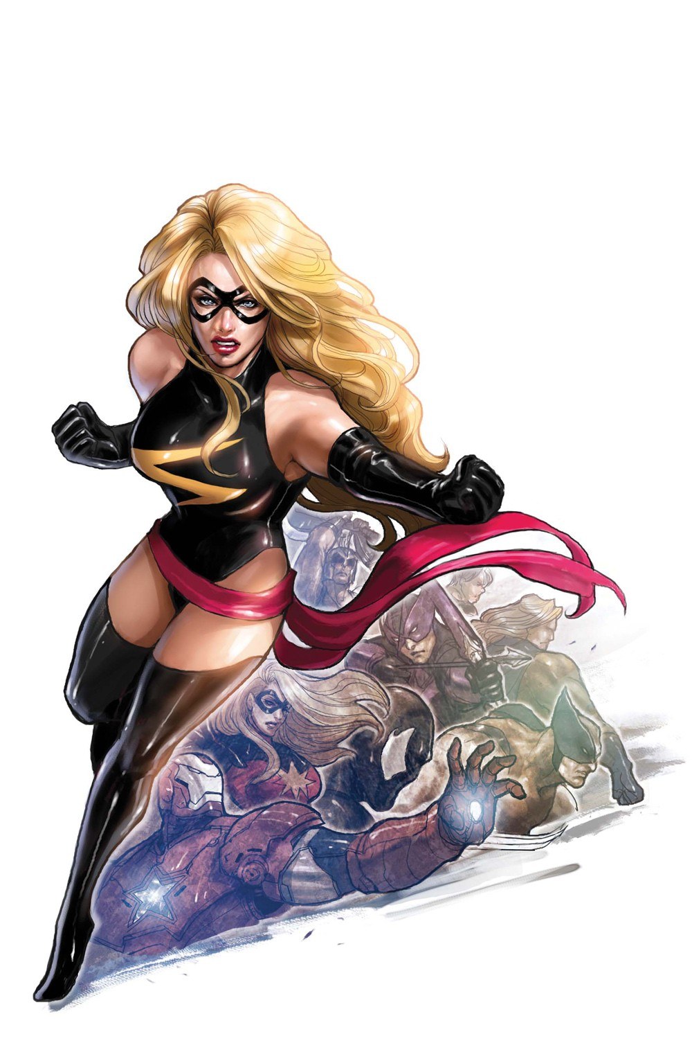 Captain Marvel in action