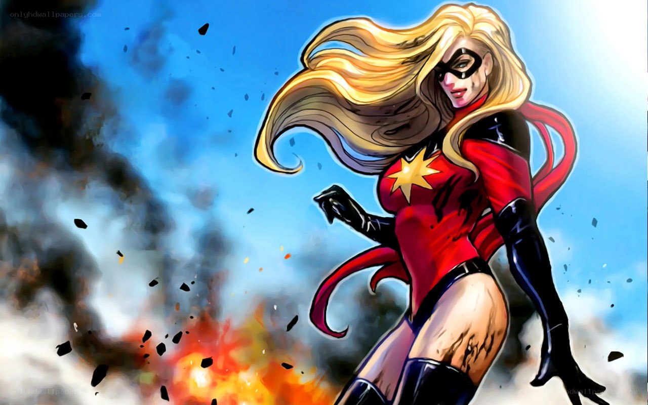 Captain Marvel in action