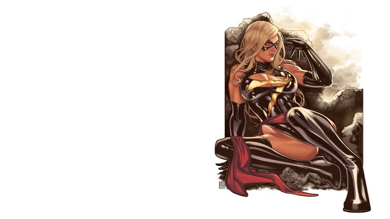 Captain Marvel in action pose