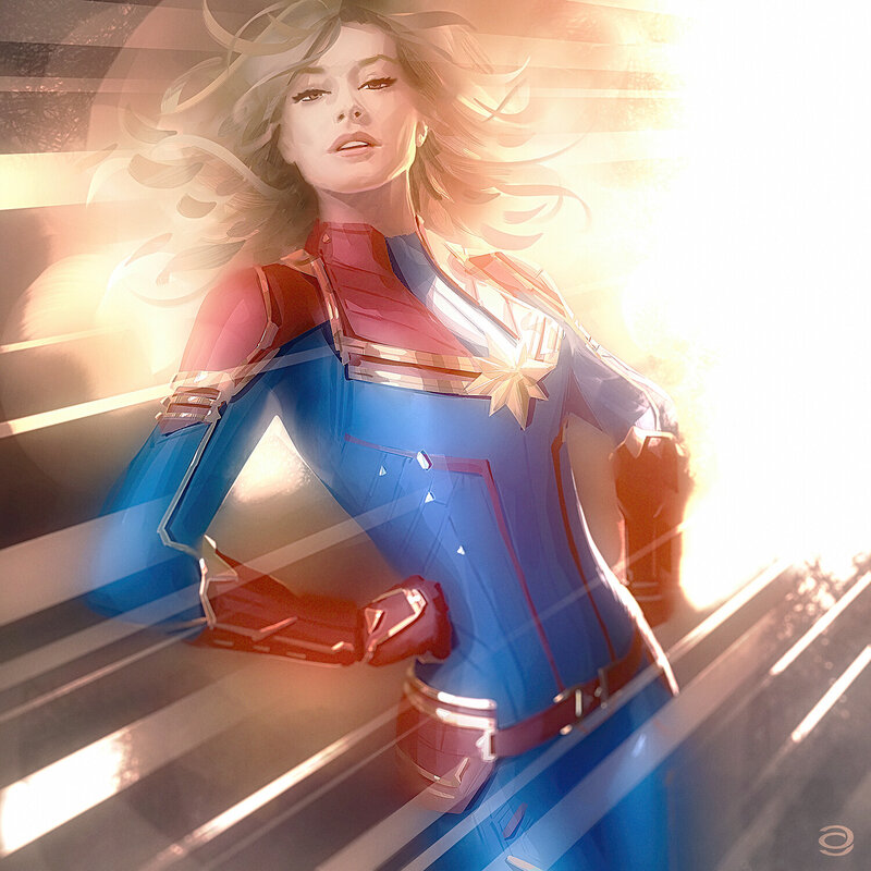 Captain Marvel in Costume — Blue
