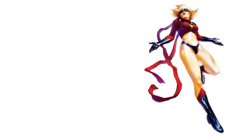 Captain Marvel in flight
