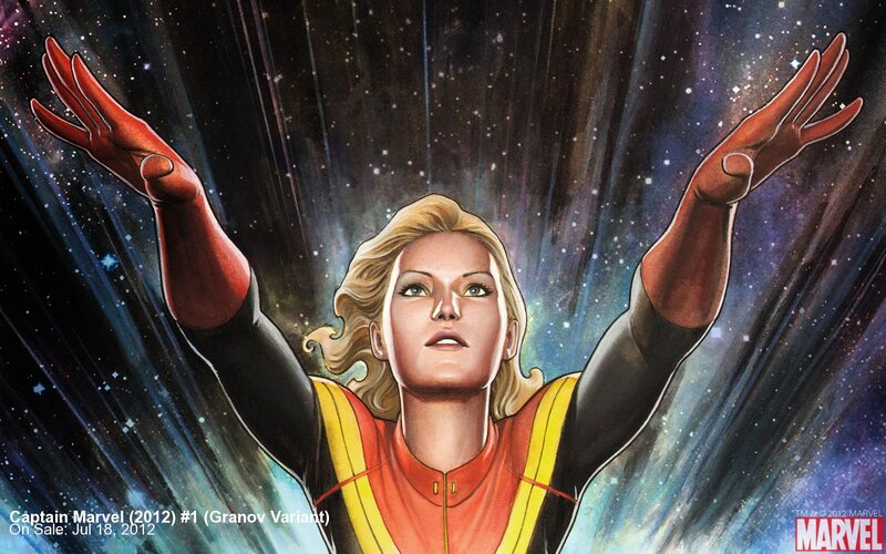 Captain Marvel in space