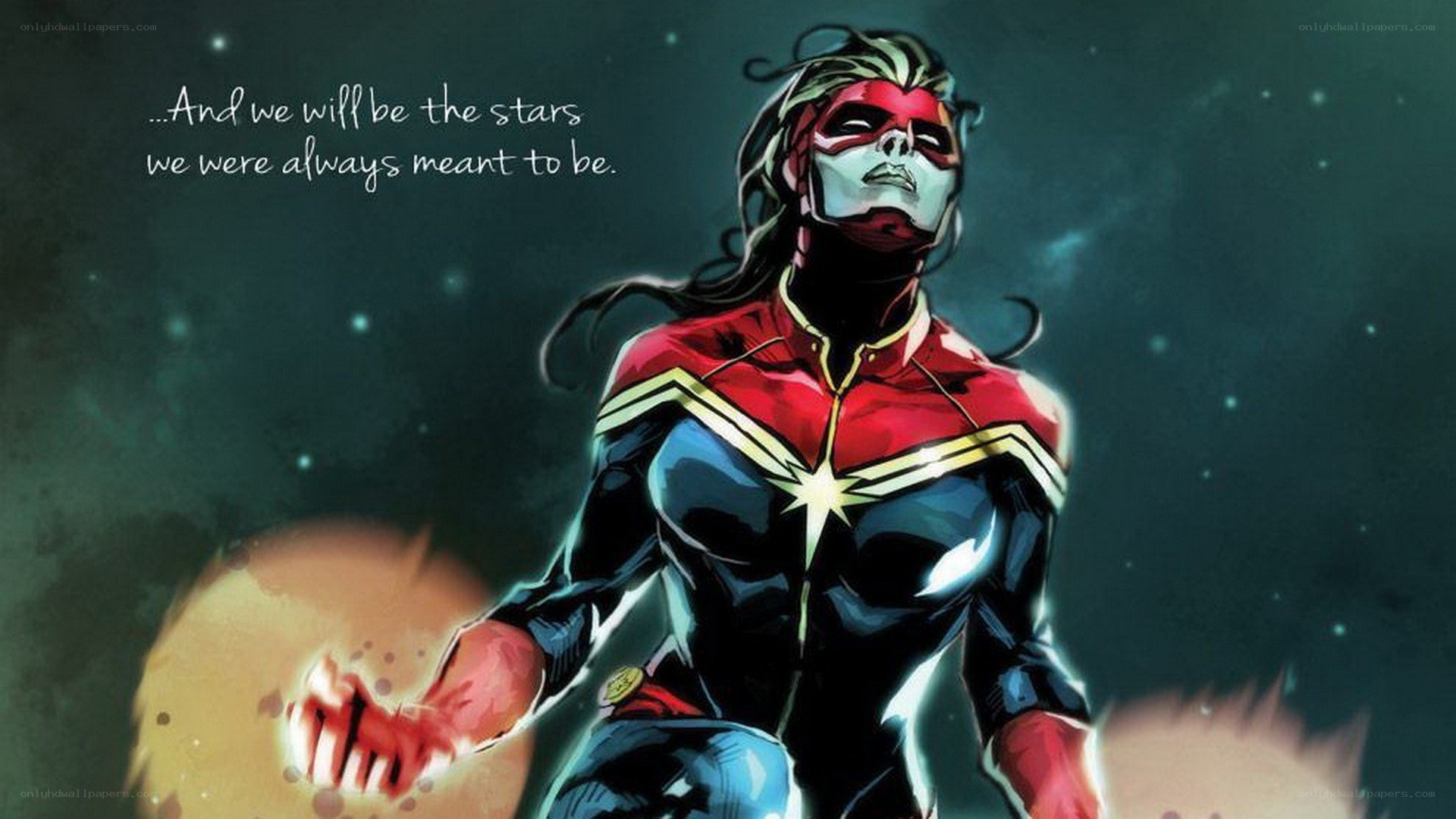 Captain Marvel in space