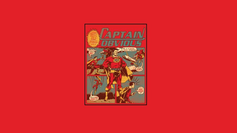 Captain Obvious comic panel