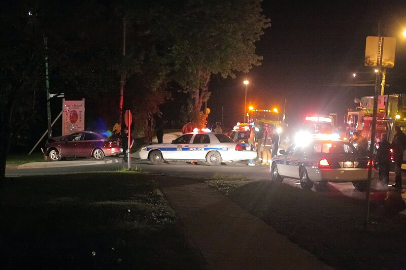 Car Accident at Night