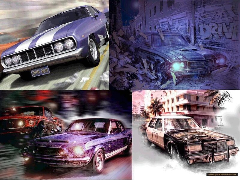 car art collage