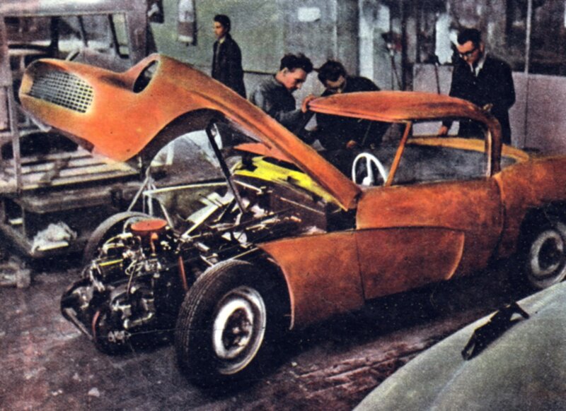 Car assembly in workshop