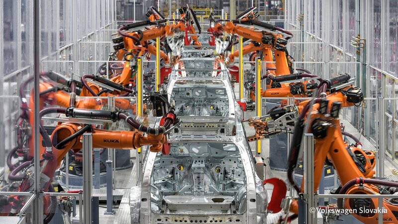 Car Assembly Line — Orange