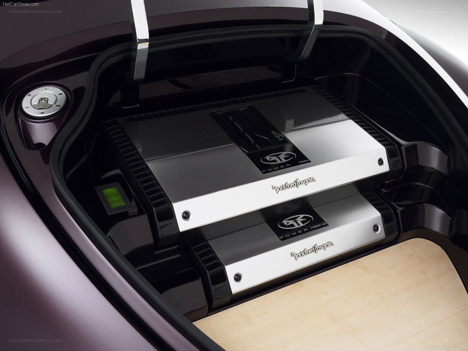 car audio amplifier in trunk