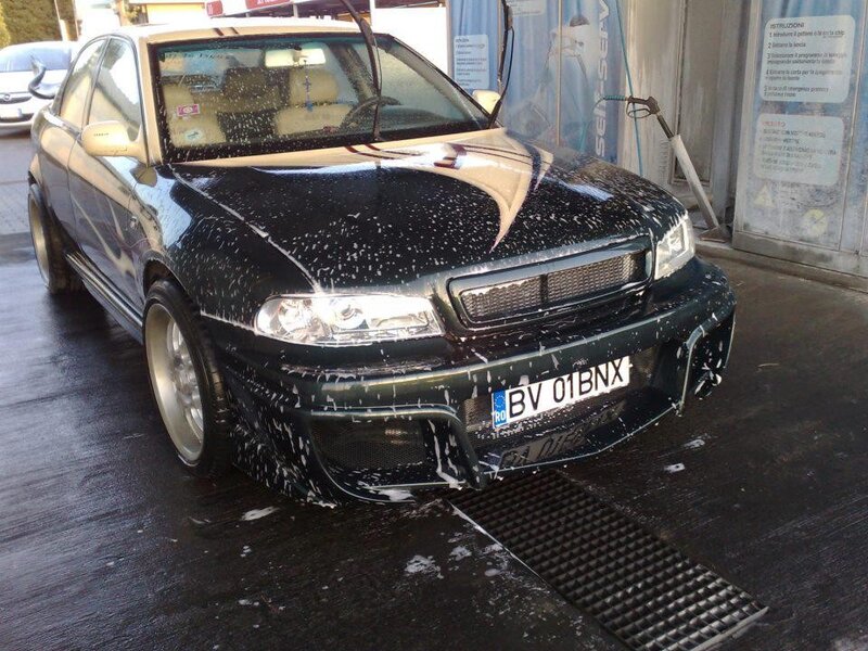 car being washed at a car wash