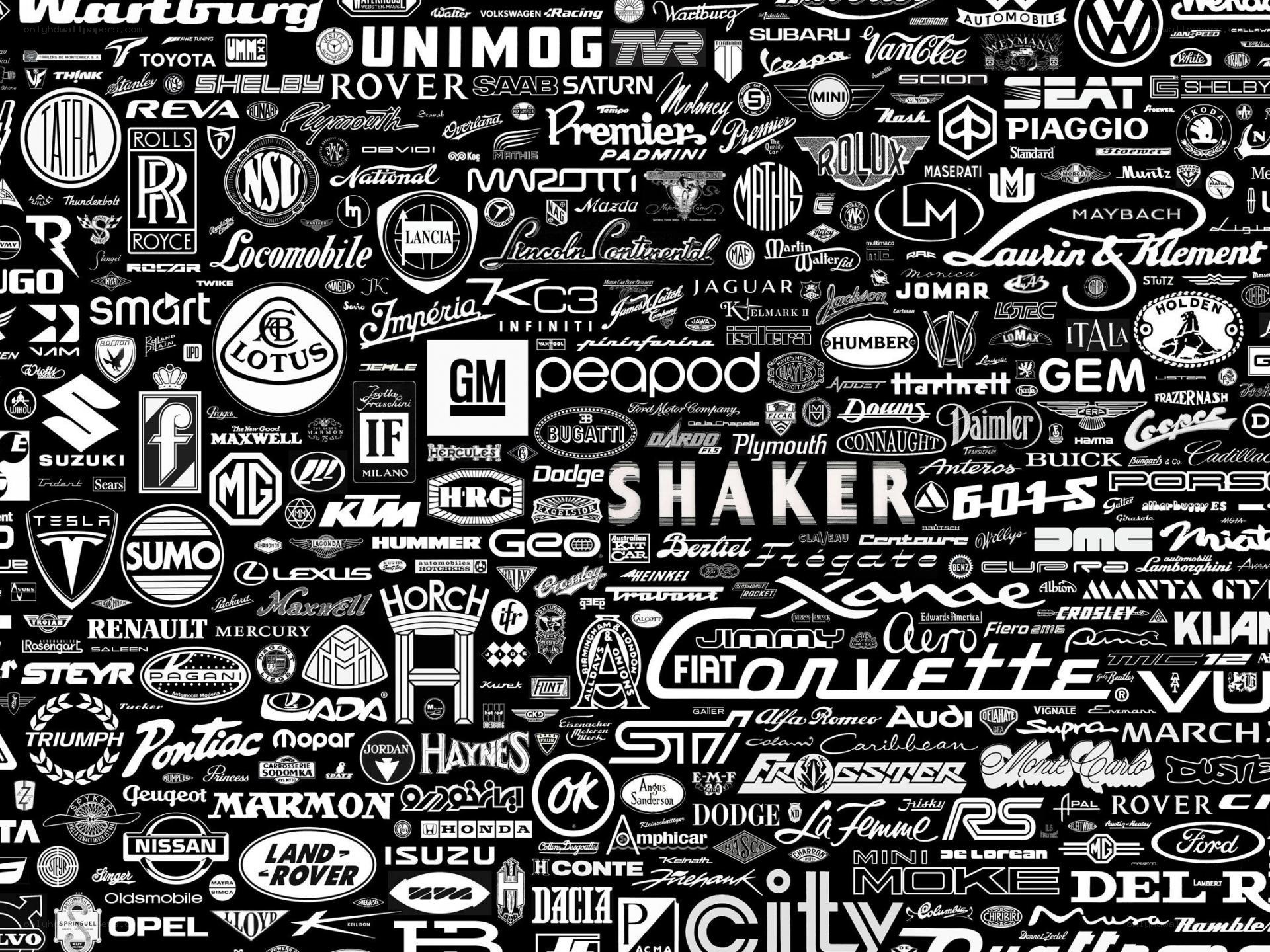 car brand logo collage