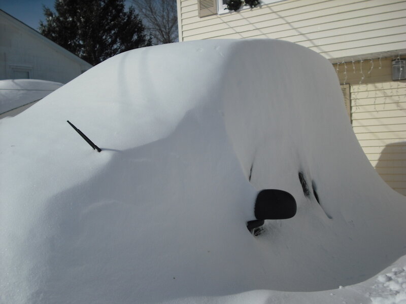 Car Buried in Snow — White