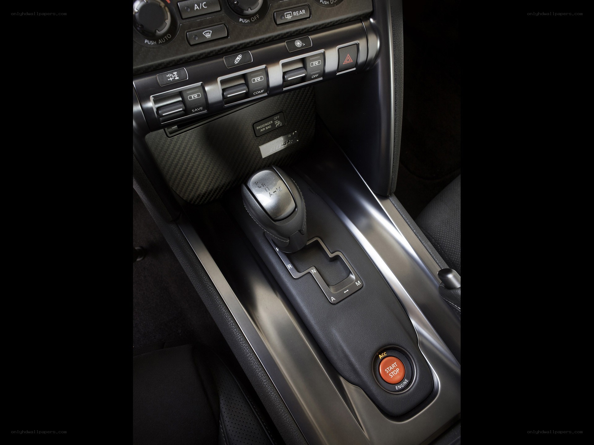 car center console interior