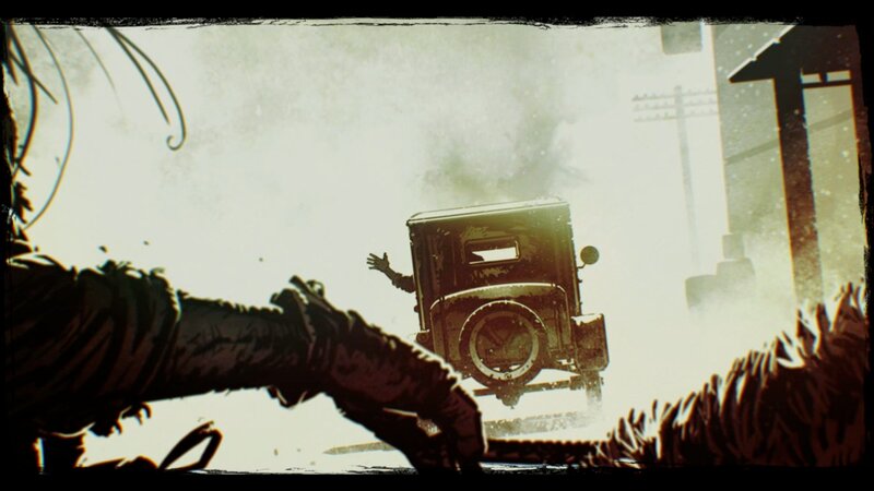 Car Chase in Dust