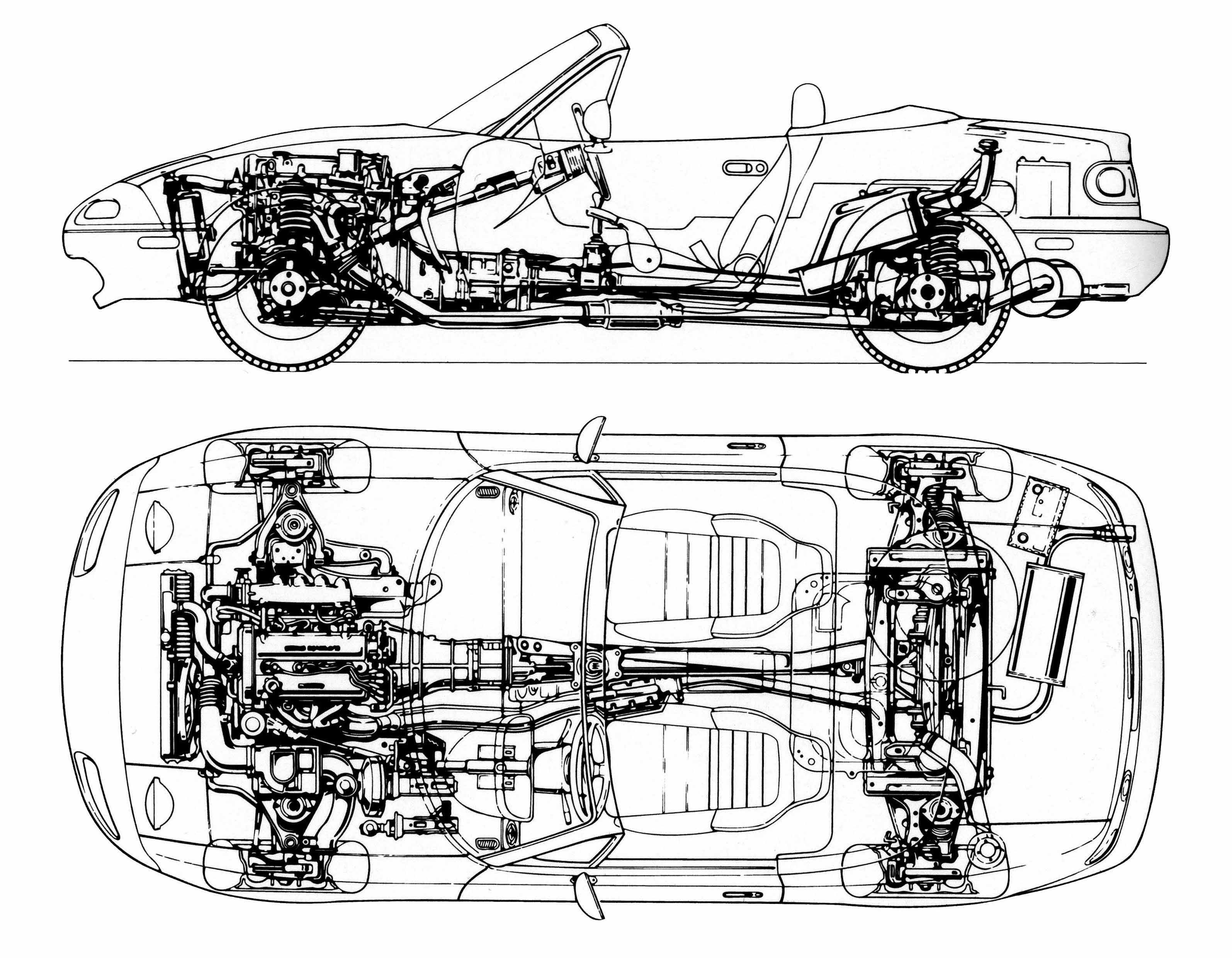 Car chassis diagram