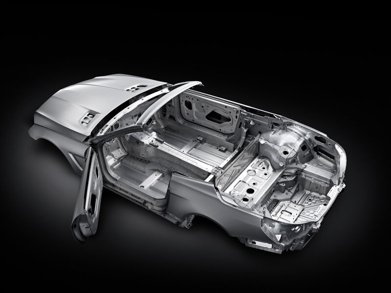 Car Chassis Frame — Silver, Dramatic
