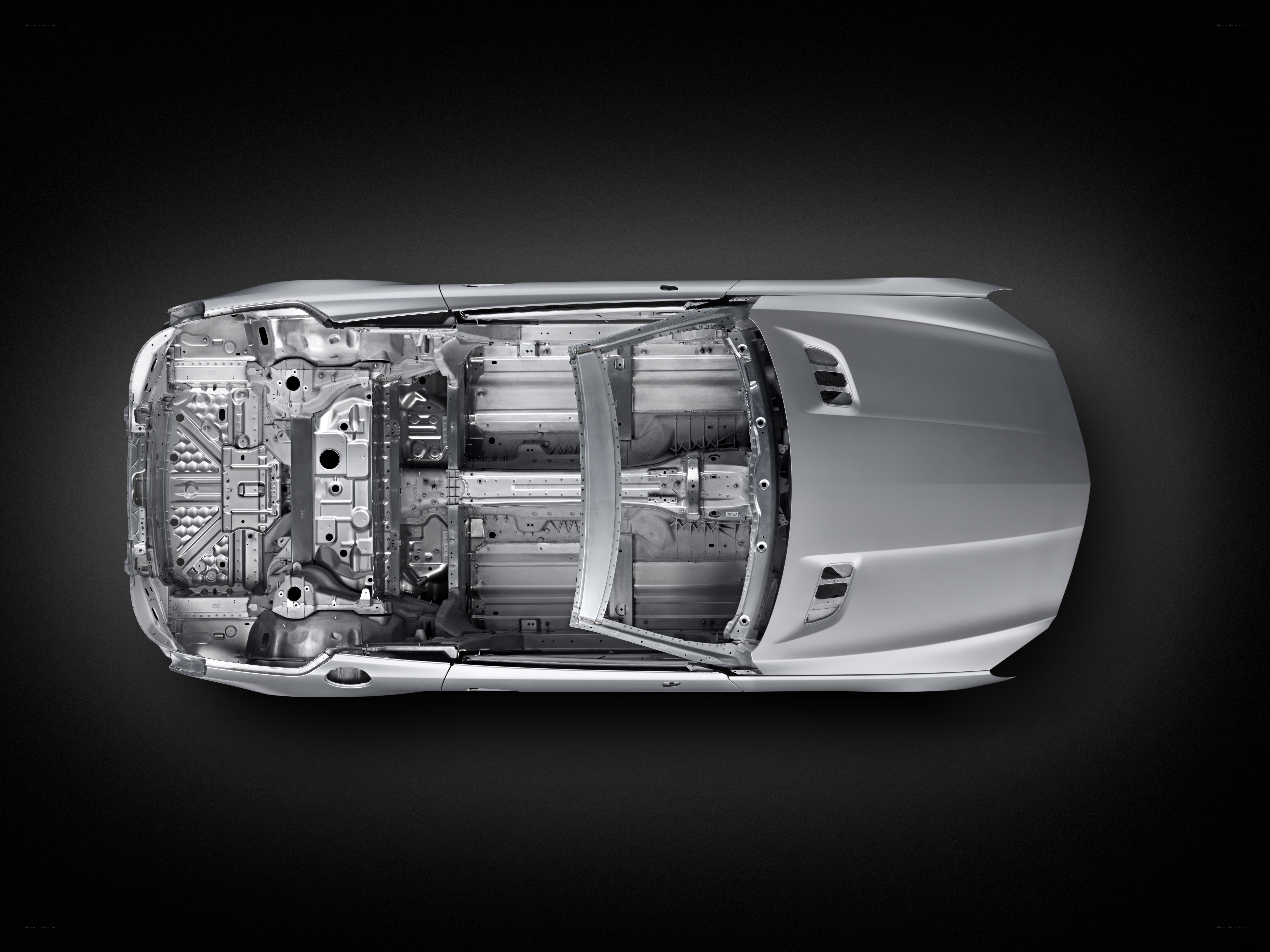 car chassis from above