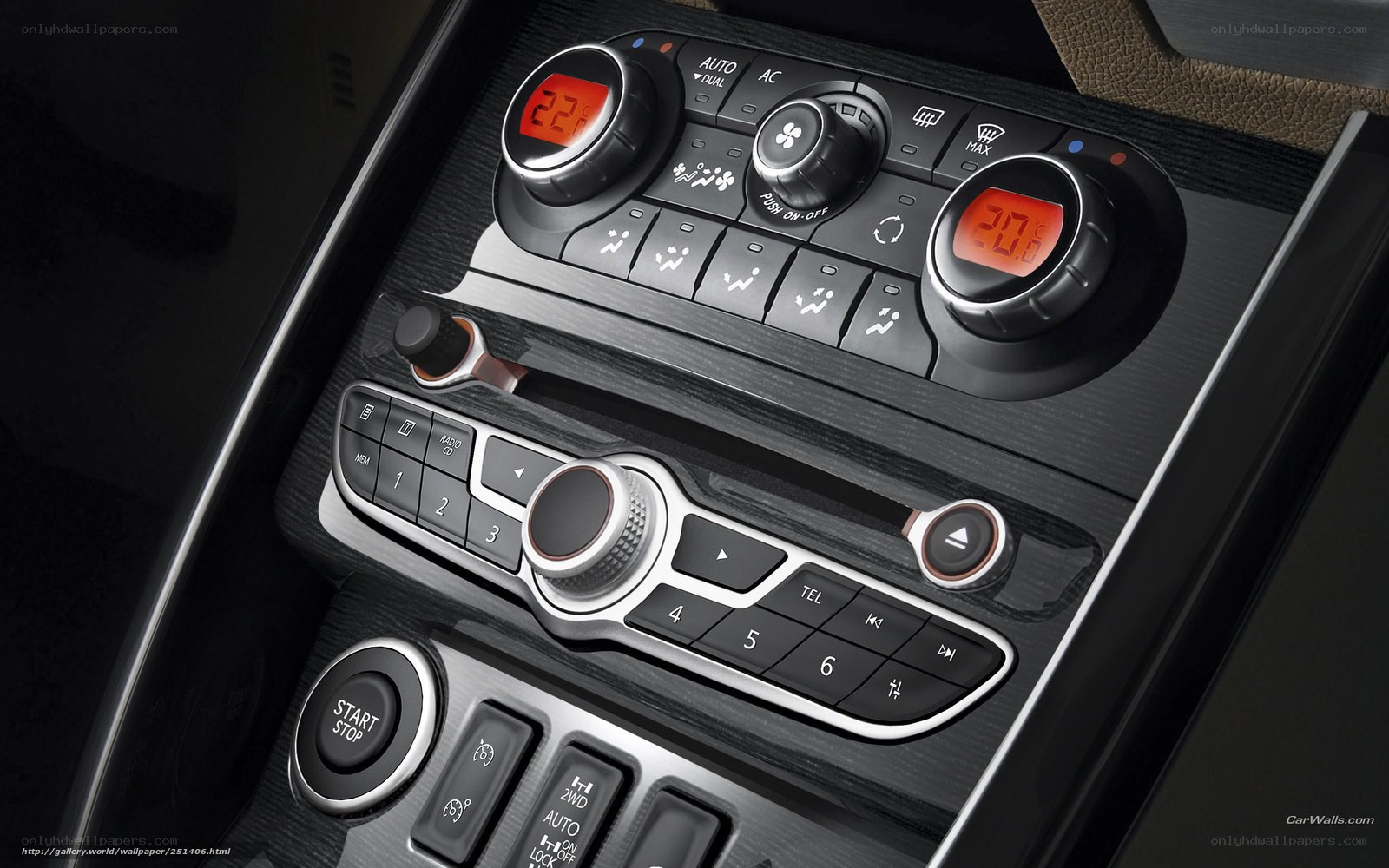 car climate and audio controls