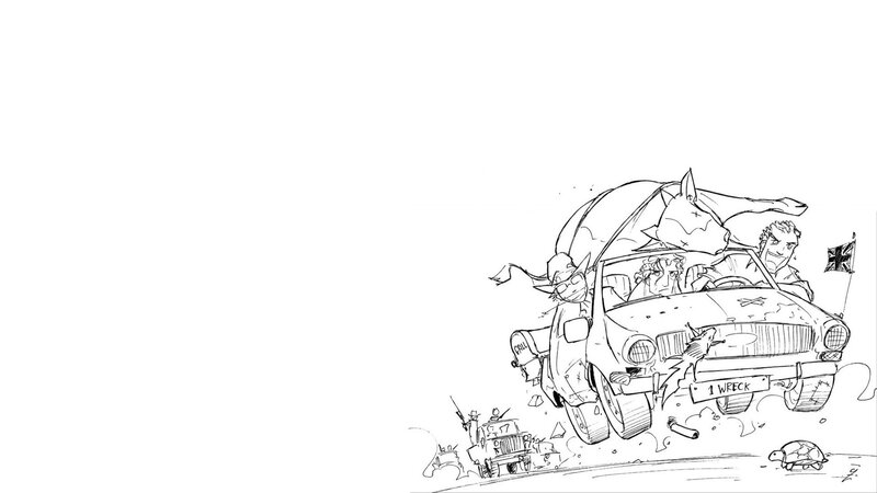 car crash cartoon